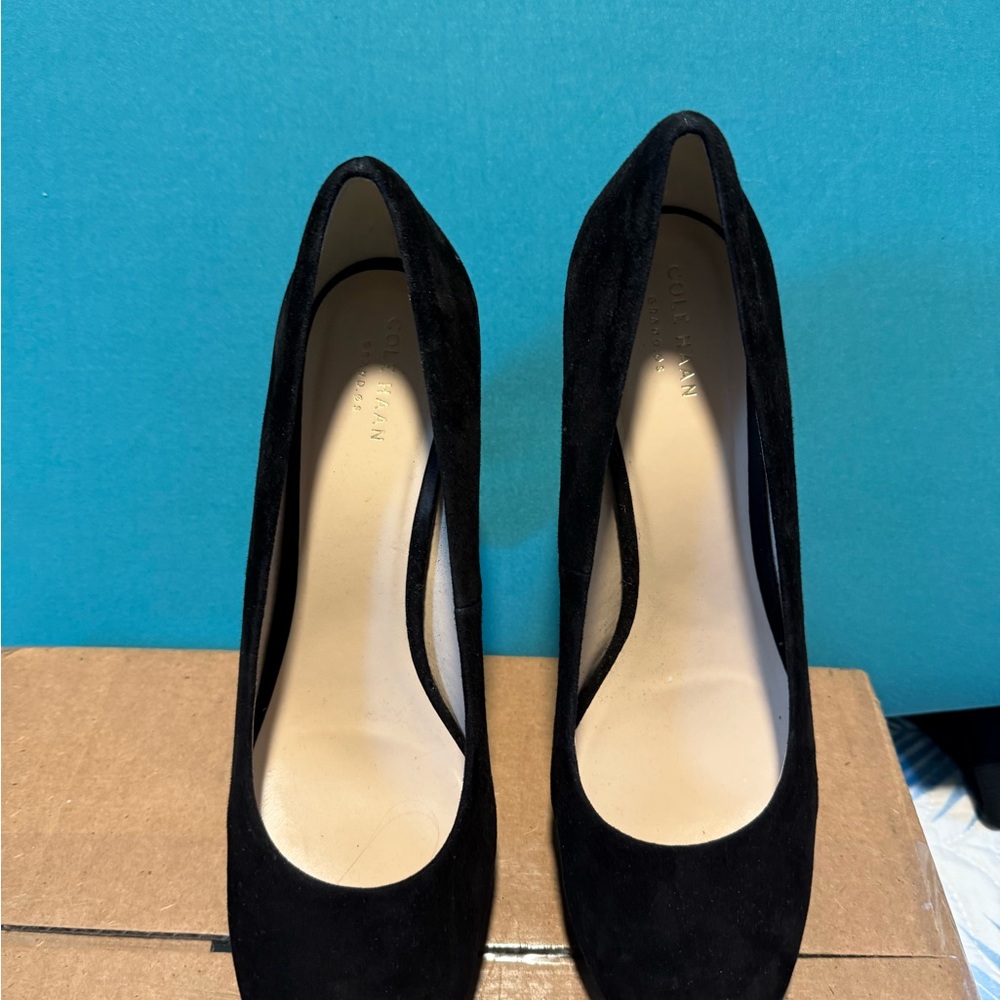 Cole Haan Black Suede 4 inch Heels
